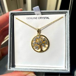Tree of Life necklace with crystals